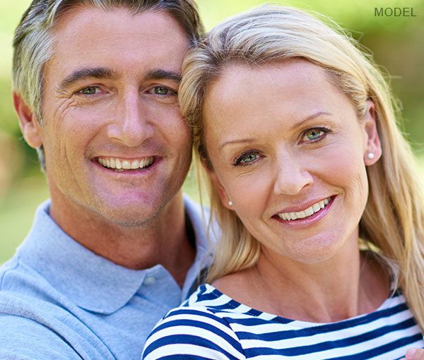 Older model couple posing