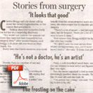 News article - Stories from surgery