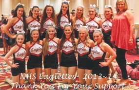 2013 NHS Eaglettes cheerleading squad